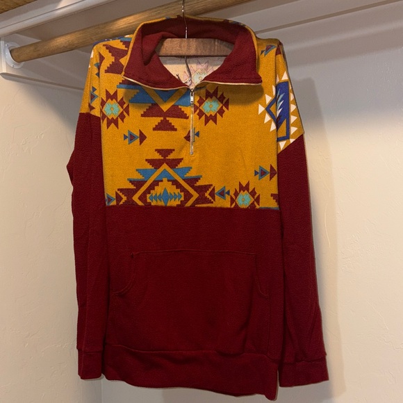 Jackets & Blazers - Colorful Geometric Pullover